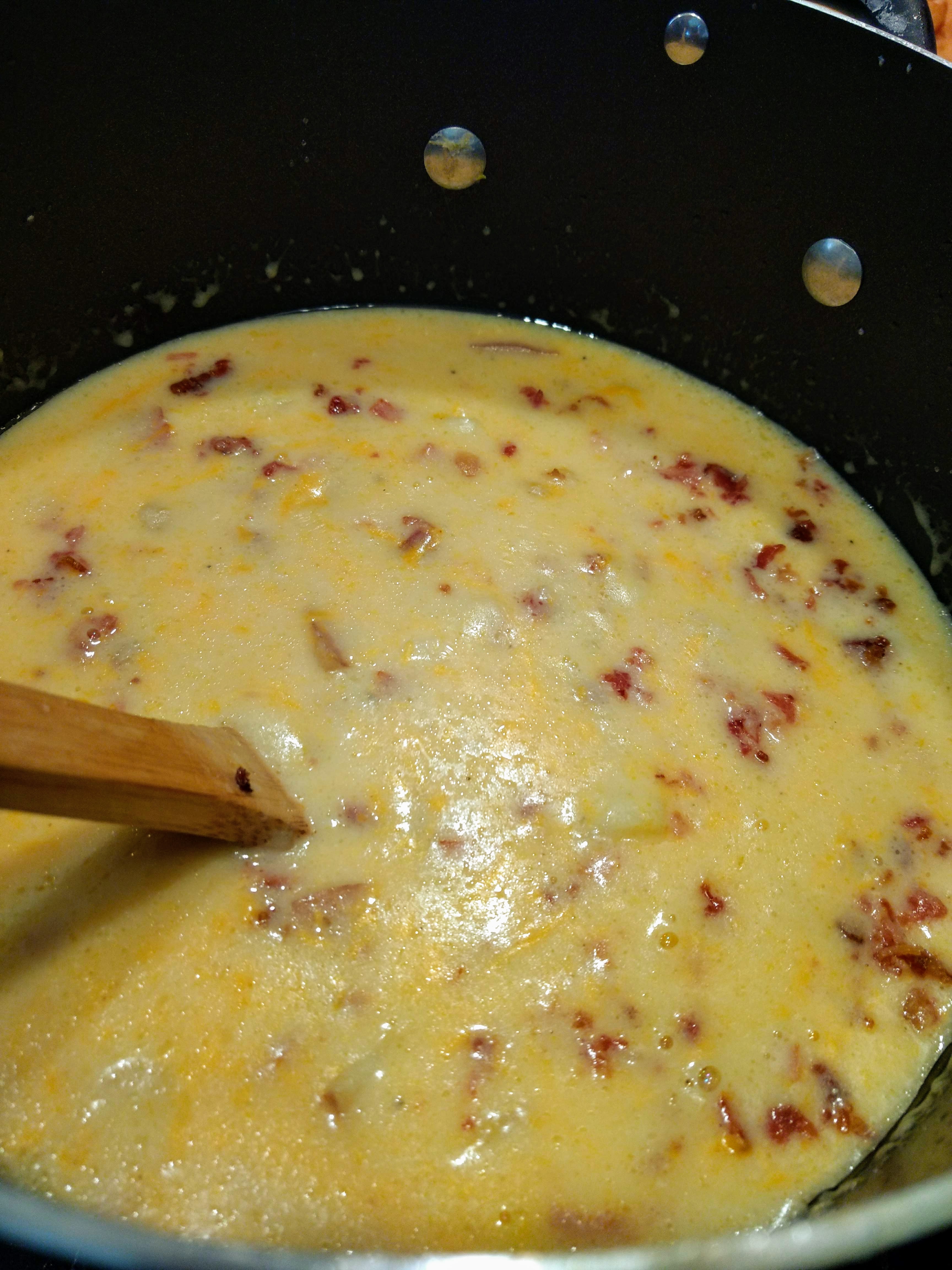 Easy Hearty Ham and Cheddar Potato Soup Recipe | Motherhood Ten Minutes ...